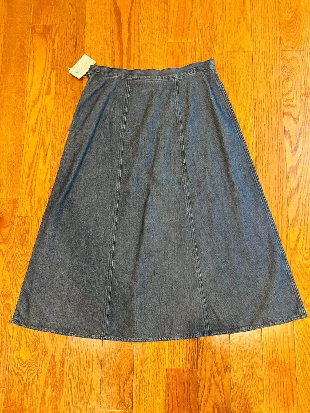 Vintage NDS LL Bean Denim Dark Wash Jean Maxi A- Line Skirt Long Size 8 Petite